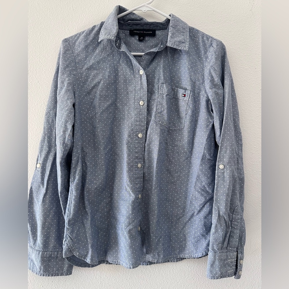 Tommy Hilfiger Light Blue Dotted Shirt